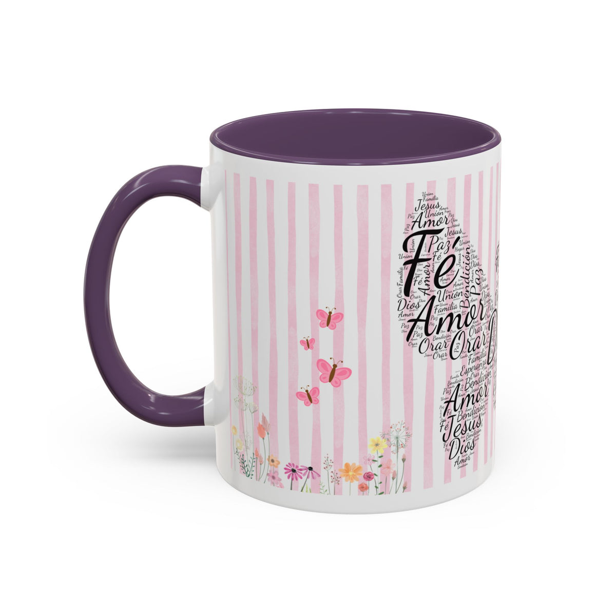 TAZA "FE EN CADA SORBO" - 2 COLORES | PERSONALIZA TU NOMBRE Accent Coffee Mug (11, 15oz)