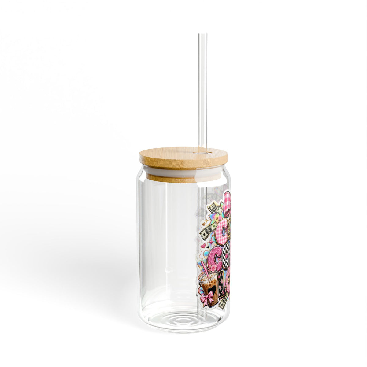 COLD  COFFE LOVER MONEY Sipper Glass, 16oz