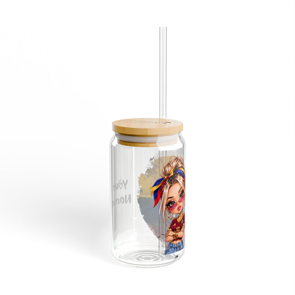 SER VENEZOLANA ES TODO UN ORGULLO, VALE" - PERSONALIZA TU NOMBRE Sipper Glass, 16oz