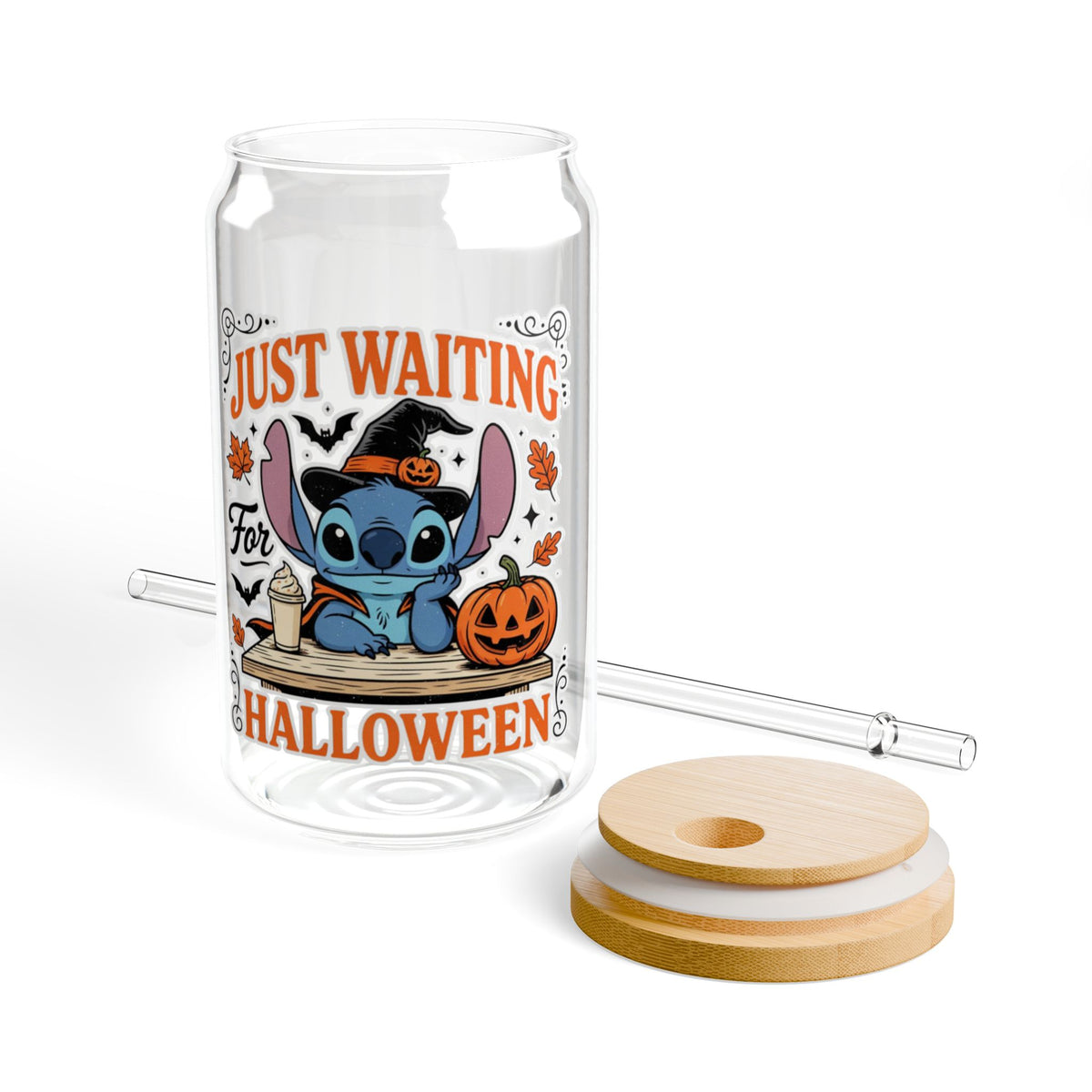 Stitch  Halloween Sipper Glass, 16oz