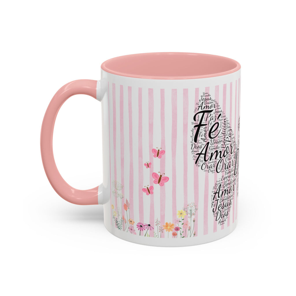 TAZA "FE EN CADA SORBO" - 2 COLORES | PERSONALIZA TU NOMBRE Accent Coffee Mug (11, 15oz)