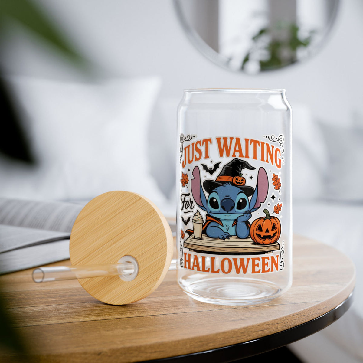 Stitch  Halloween Sipper Glass, 16oz