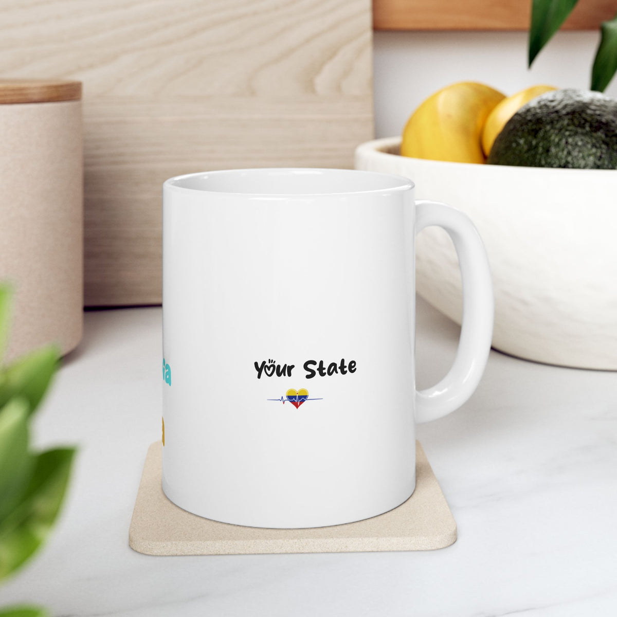 TAZA "AREPA CON CAFÉ" - PERSONALIZA TU ESTADO VENEZOLANO Ceramic Mug, (11oz, 15oz)