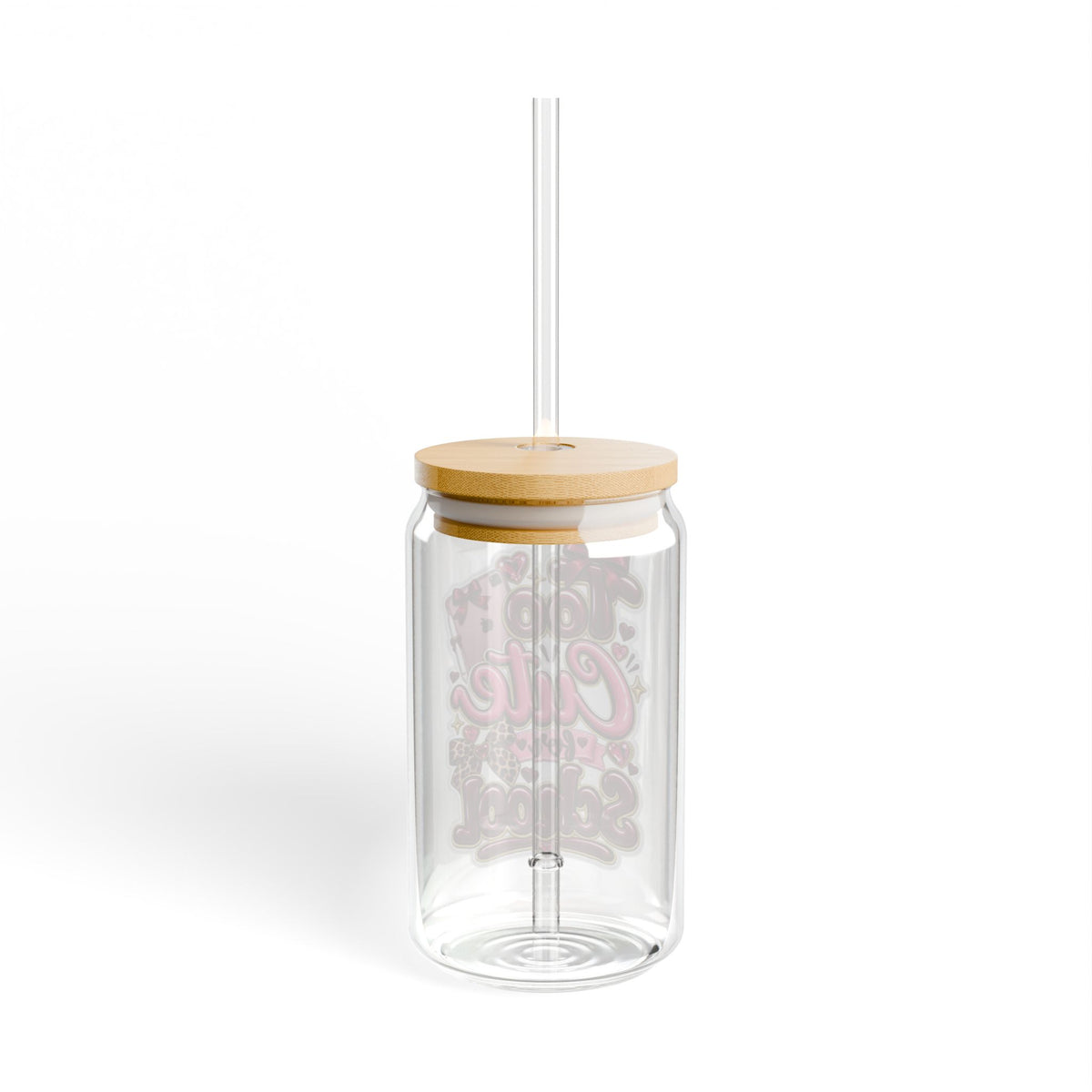 Too Cute for School Sipper Glass, 16oz