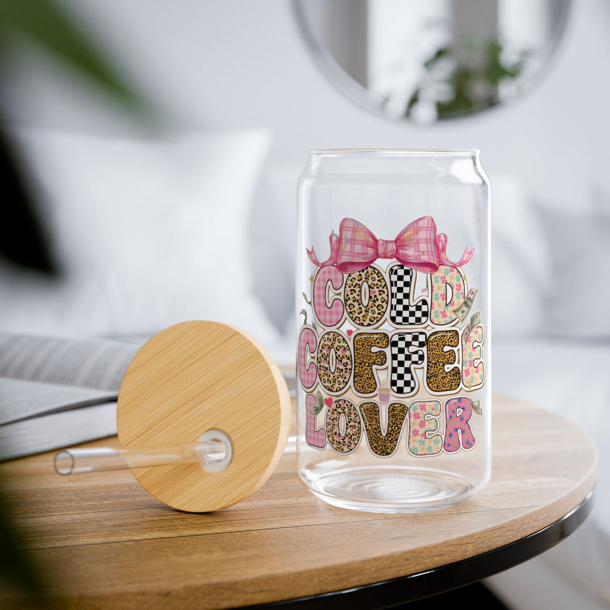 COLD COFFE LOVER Coquete  Sipper Glass, 16oz