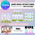 Marco MAMÁ Editable Canva – Bundle 4 Frames para Fotos, 100% Personalizable