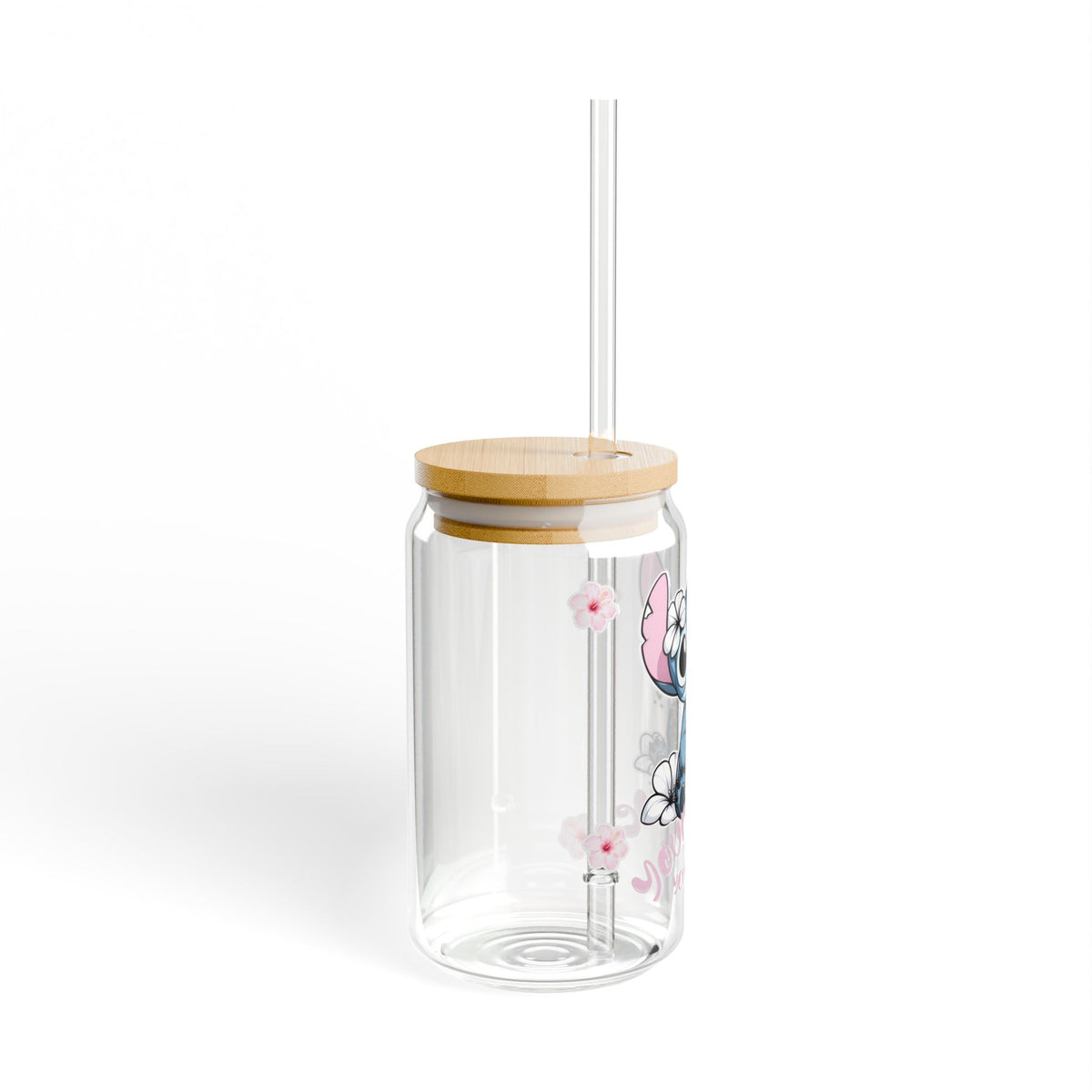 STITCH CUTE STARBUCKS Sipper Glass, 16oz