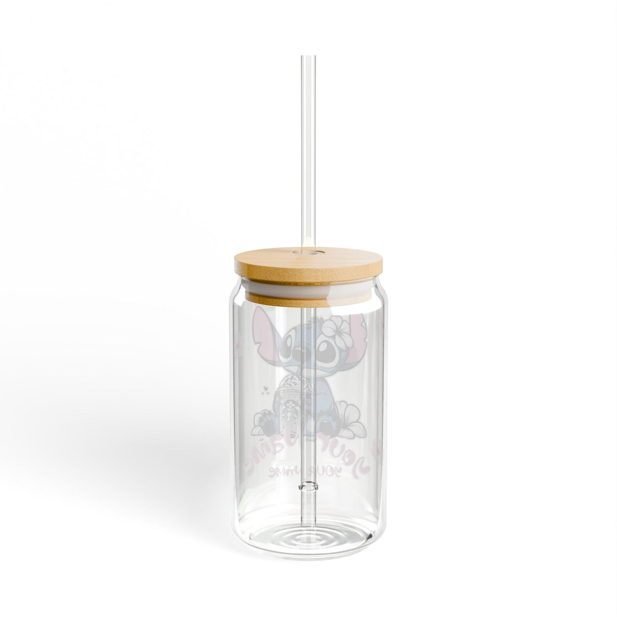 STITCH CUTE STARBUCKS Sipper Glass, 16oz