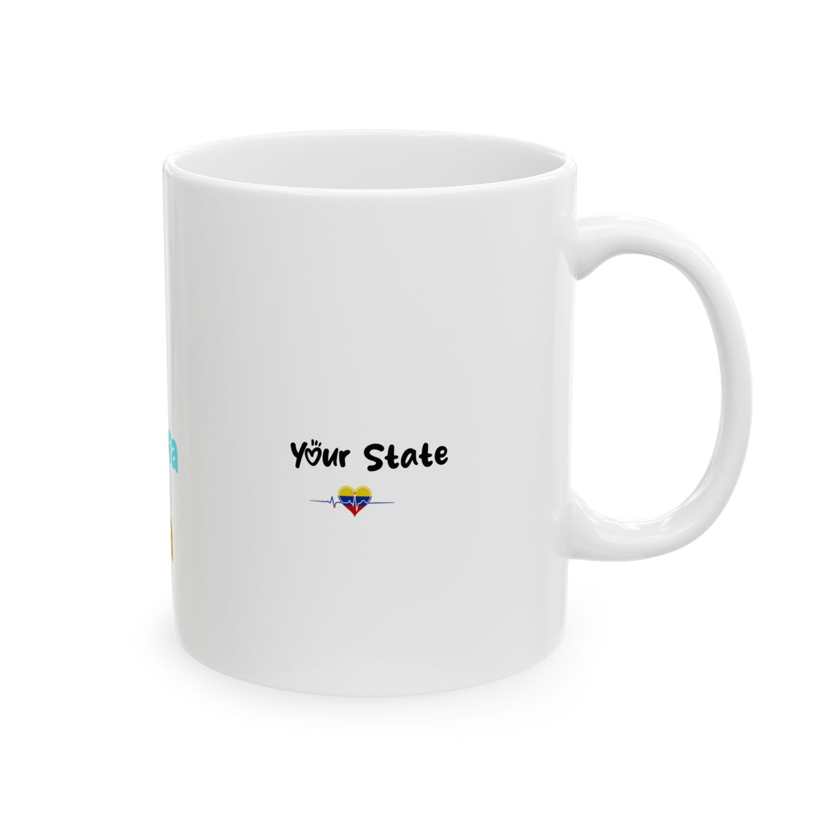TAZA "AREPA CON CAFÉ" - PERSONALIZA TU ESTADO VENEZOLANO Ceramic Mug, (11oz, 15oz)