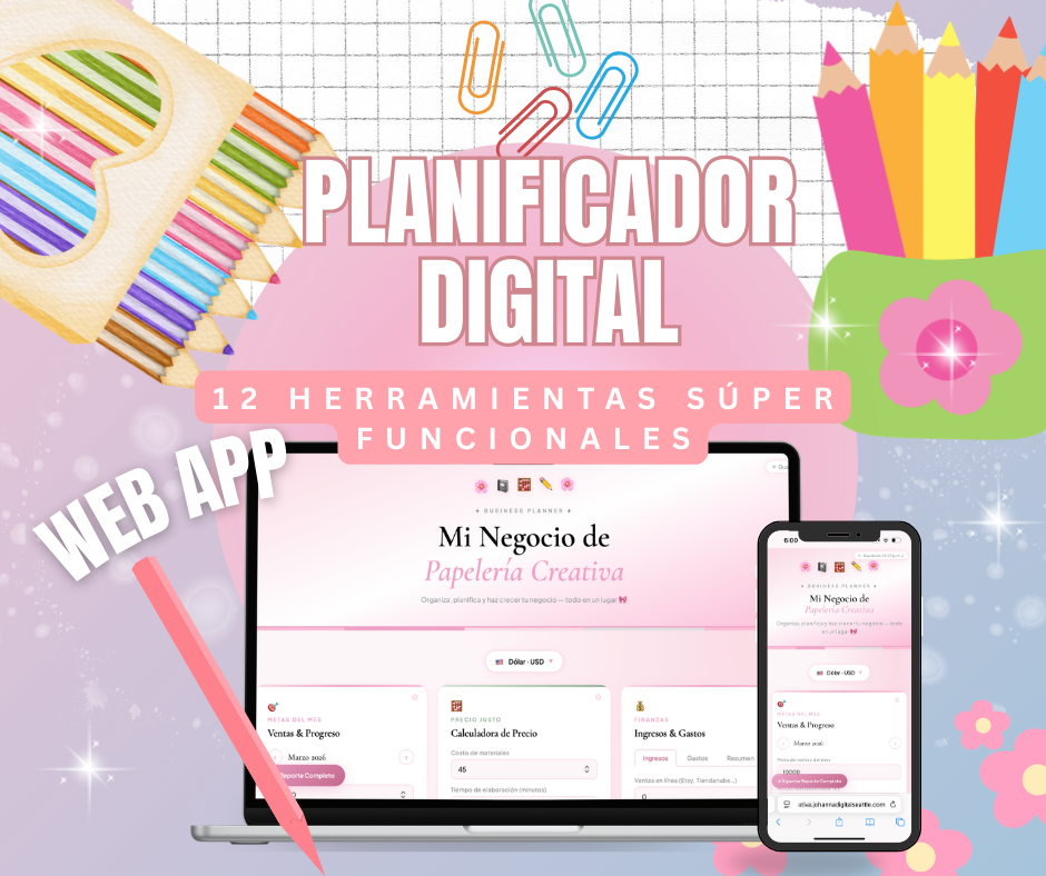 Planner Dinamico Web, 12 tool Para Papelria Creativa